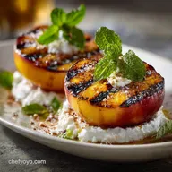 Light Luxurious Grilled Peaches with Cinnamon Honey Ricotta