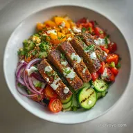 Healthy Grilled Mediterranean Bowl Recipe | 30 Min