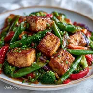 Healthy Vegetable Tofu Stir Fry: Crispy