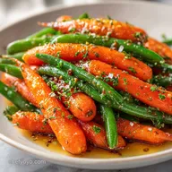 Honey Glazed Carrots Green Beans for 4 Servings