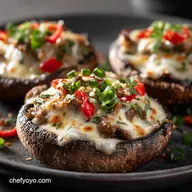 Philly Cheesesteak Stuffed Portobello Mushrooms The LowCarb Legend