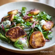 Knuspriger Gnocchi Salat mit Joghurt Dressing in 20 Min.