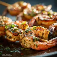 Grilled Shrimp Skewers: Zesty Lemon-Herb Marinade