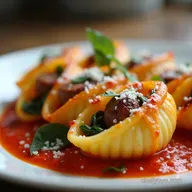 Watch How Quickly These Sausage Spinach Ricotta Shells Disappear