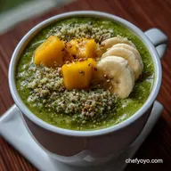 Mango Banana Hemp Seed Green Smoothie: 5-Minute Fuel