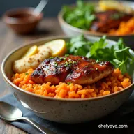 Sticky MapleChipotle Chicken Sweet Potato Rice Bowl Recipe