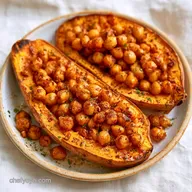 Mediterranean Baked Sweet Potatoes for 3