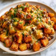 Cheesy Mexican Bean and Potato Bake