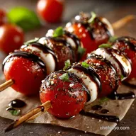 Easy Party Appetizers Mini Caprese Skewers Recipe