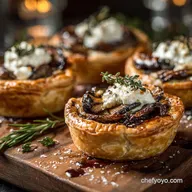 Mini Wild Mushroom and Goat Cheese Pies: Flaky, Rustic Savory Pie Bites