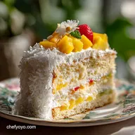 Coconut Cream Cake with Cream Cheese Frosting for 18 Servings