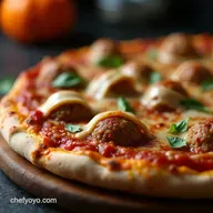 Spooky Mummy Meatball Pizza Fun Halloween Pizza Ideas