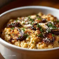 HandsOff Baked Risotto with Creamy Mushroom Parmesan
