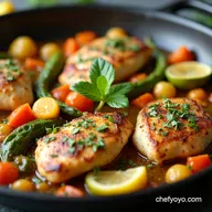 Easy OnePan healthy meals Lemon Herb Chicken Veggies