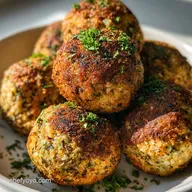 Meatballs Cooked in the Oven with Garlic and Herbs: Tender & Golden