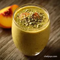 Refreshing Peach Green Tea Smoothie UltraCreamy Easy Vegan Shake