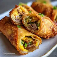 Philly Cheesesteak Egg Rolls: Velvety Center