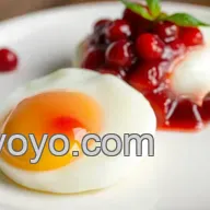 How to Make Silky Poached Egg Yolk & Sweet Cranberry Sauce