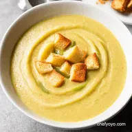 Creamy Potato Leek Soup Crispy Croutons Our Secrets Out