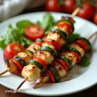 High Protein Feast Grilled Chicken Veggie Skewers