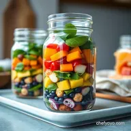 Rainbow Vegan Mason Jar Salads My Easy Lunch Prep