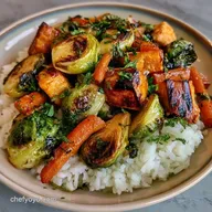 Rice and Roasted Harvest Bowl in 40 Mins