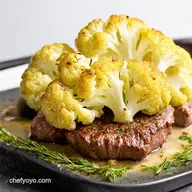 Cauliflower Baked in Oven Garlic Herb Steak Recipe