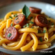 Creamy Autumn Sausage Squash Pasta with Fresh Sage