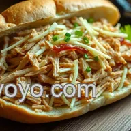 Savory Shredded Chicken Sandwiches with Tangy Slaw: A Family Favorite