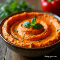 Smoky Silky Roasted Red Pepper Hummus Recipe