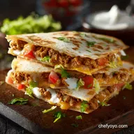 Skinny Buffalo Burger Quesadilla: Lean Turkey, Big Flavor