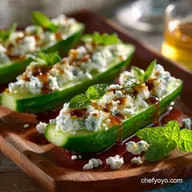 Skinny Appetizers: Zesty No-Cook Cucumber Boats with Feta