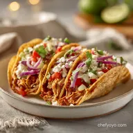 Slow Cooker Pulled Chicken Tacos for 6 Servings