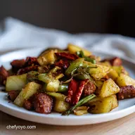 Spicy Chayote Chorizo StirFry A Quick Fiesta