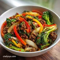 Spicy Ground Beef Stir Fry Bowl in 20 Minutes | Garlic Veggies