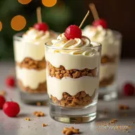 Easy Eggnog Cream Parfaits with Gingersnap Christmas in a Glass