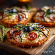 Quick Easy Mini Spider Pizzas The 25Minute Halloween Appetizer