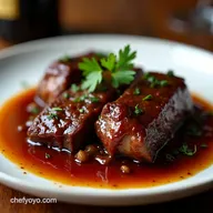 My Managed Secret FallApart Short Ribs with Sticky Red Wine Glaze