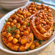 Stuffed Sweet Potatoes with Chickpeas