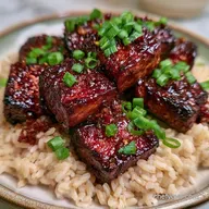 Crispy Teriyaki Tofu Brown Rice