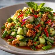 Thai Chopped Chicken Bean Salad Recipe in 25 Minutes | Crunchy & Nutty