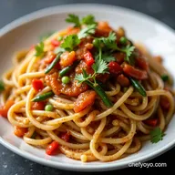 Vegetable Chop Suey with Chow Mein Crispy Noodle Fakeaway