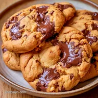 Thick Fluffy Chocolate Chip Cookies Baked