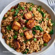 Tofu Fried Brown Rice for 4 Servings