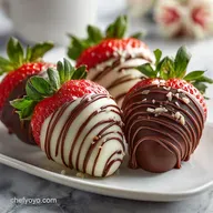 Delicious Valentines Day Finger Food Idea with Chocolate Covered Strawberries: Dark Cacao Pistachio
