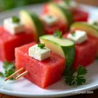 Watermelon Feta Skewers Easy Summer Appetizers for Parties