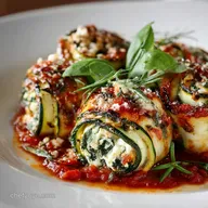 Zucchini Lasagna Rolls LowCarb Ricotta and Spinach Recipe