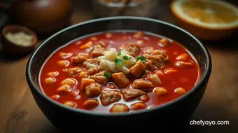 My Family's Favorite Receta Pozole Rojo: Hearty Red Chili Stew recipe card
