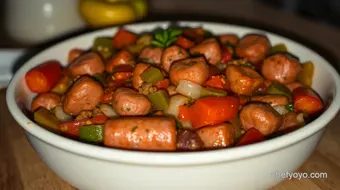 Easy & Juicy Sausage Pepper and Onion Recipe: A Family Favorite recipe card
