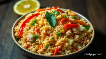 Easy & Flavorful Thai Chicken Fried Rice Recipe: Your Weeknight Winner recipe card